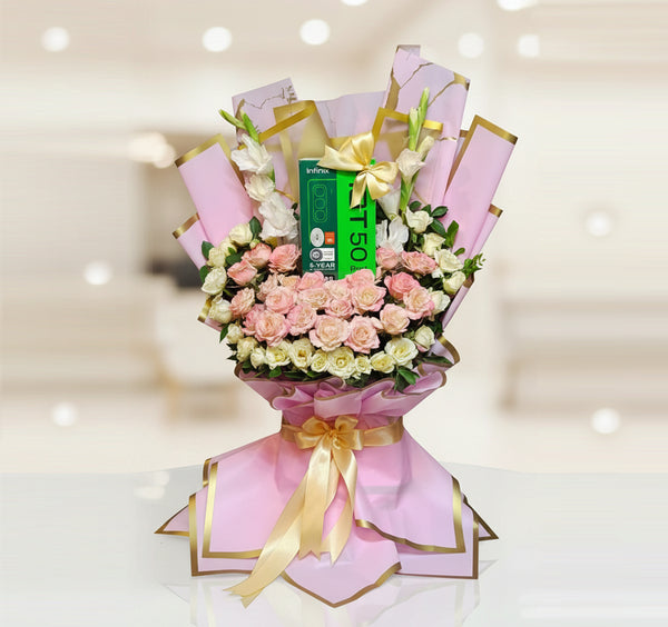 Everlasting Connection: Bloom & Tech Bouquet